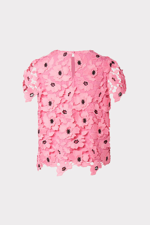 3D Poppy Floral Lace Baby Tee 3