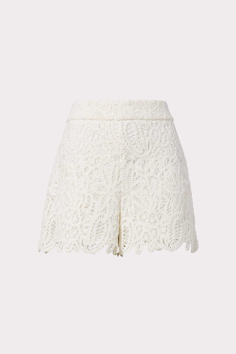 Marley Crochet Embroidered High Waist Shorts