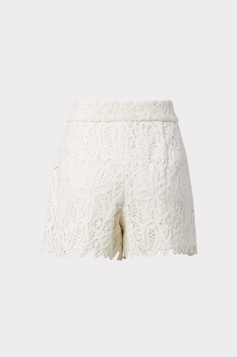 Marley Crochet Embroidered High Waist Shorts 3