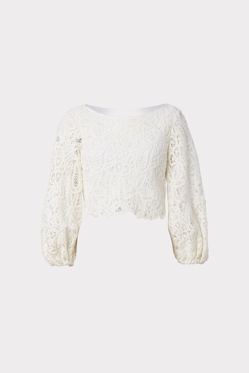 Camila Cotton Crochet Embroidered Top