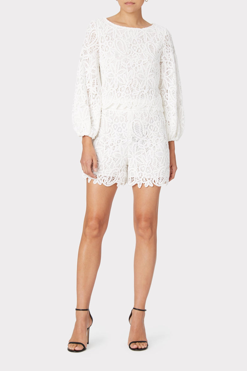 Camila Cotton Crochet Embroidered Top