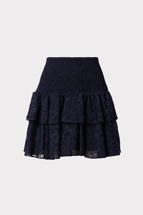 Wyatt Leopard Jacquard Skirt 0