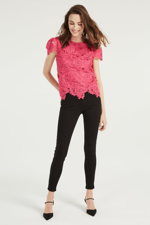 3D Floral Lace Top 1