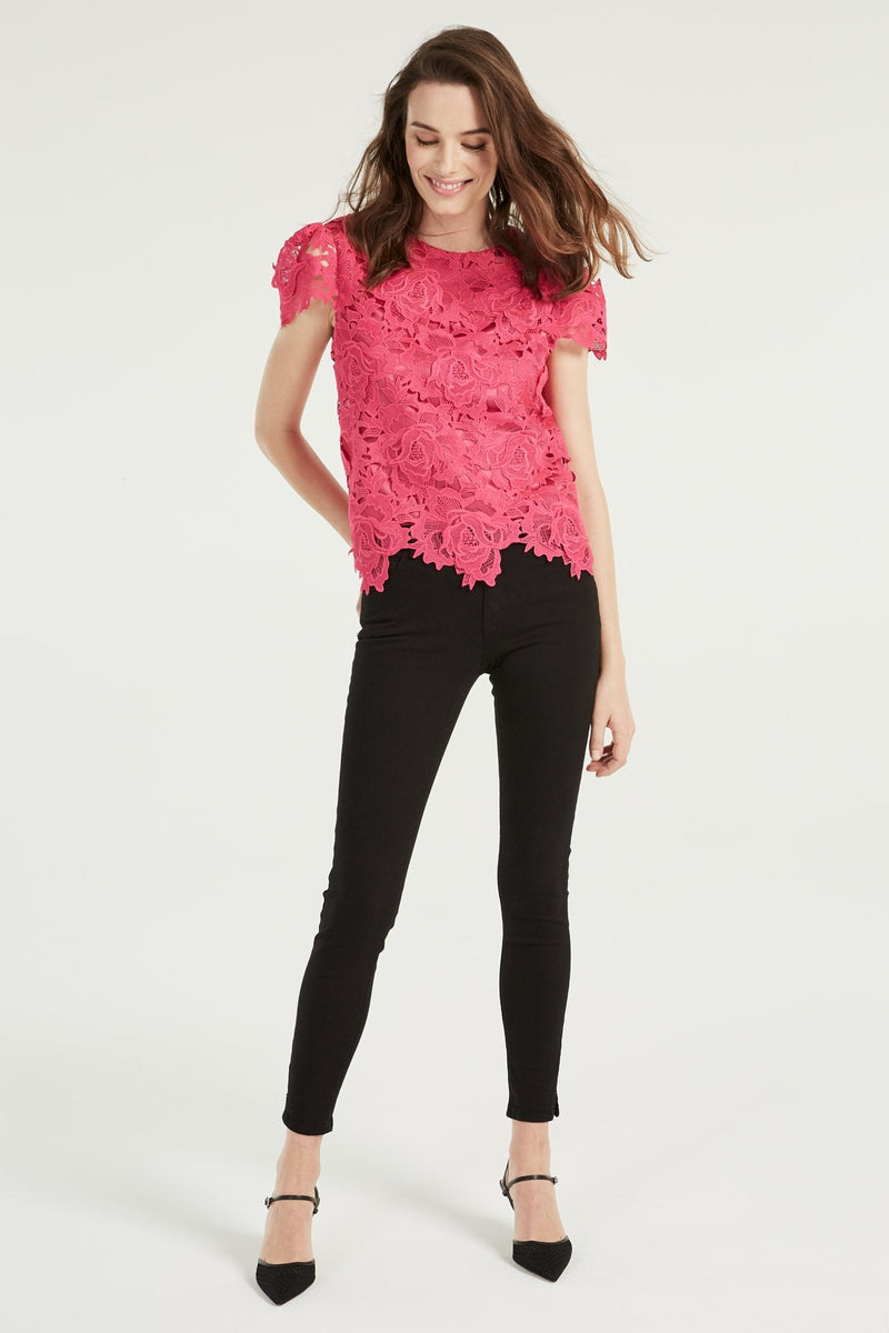 3D Floral Lace Top
