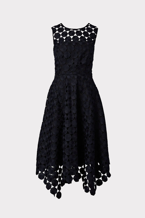 Annemarie Oversized Dot Embroidered Dress 0