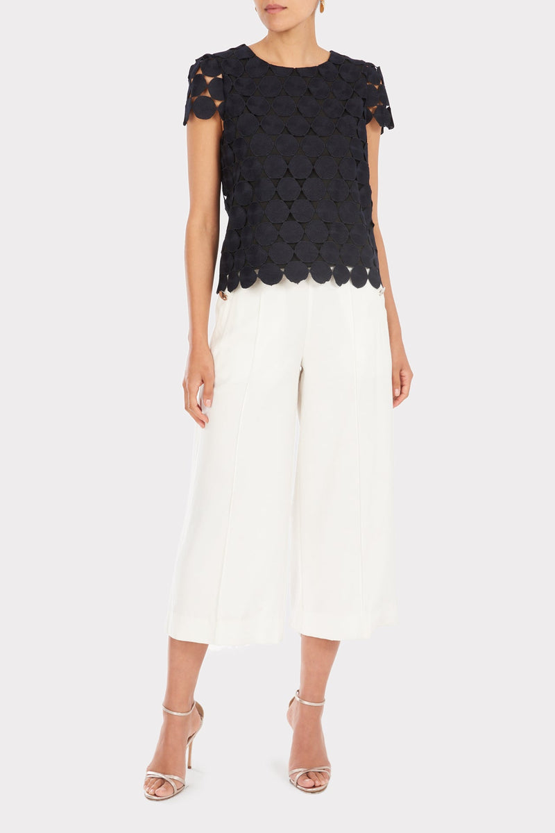 Oversized Dot Embroidered Baby Tee