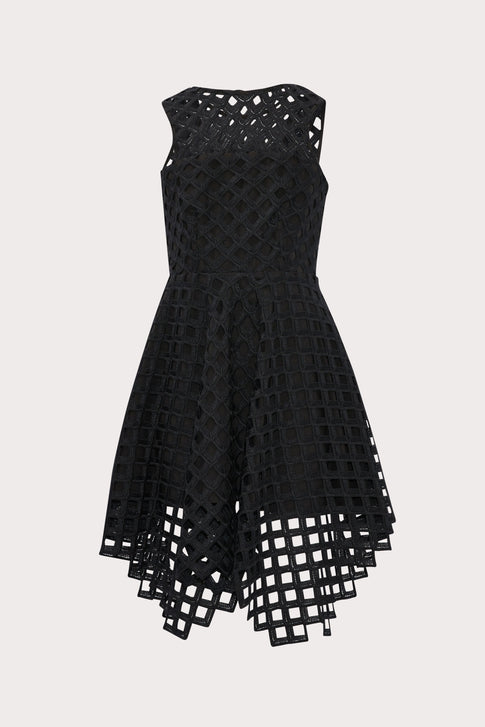 Milly Minis Lattice Annemarie Dress 0