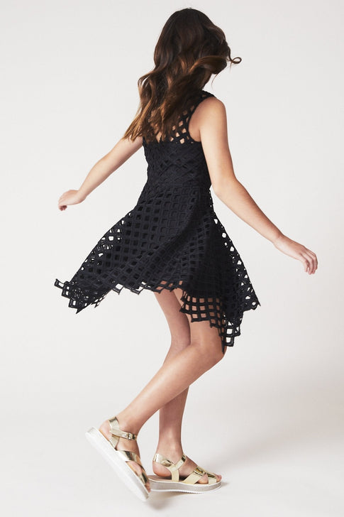 Milly Minis Lattice Annemarie Dress 2