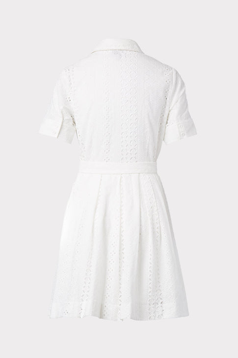 Linear Cotton Eyelet Cleo Shirt Dress 3