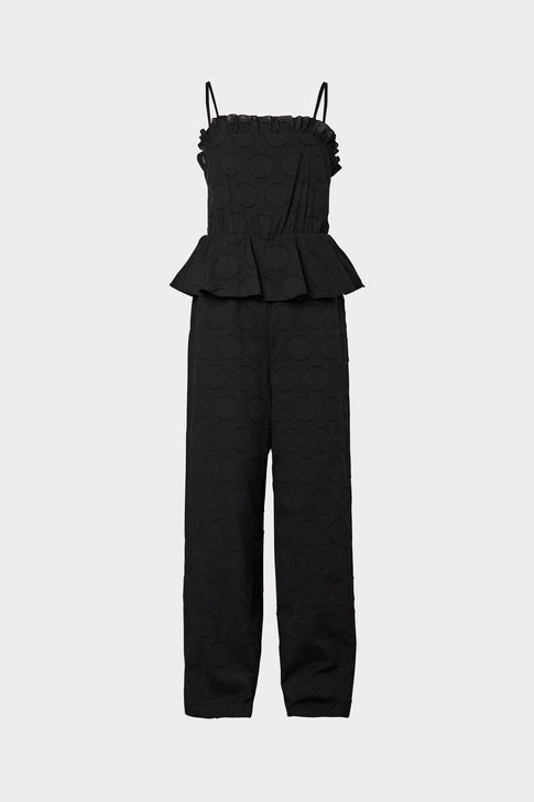 Milly Minis Paloma Graphic Dot Clipping Jumpsuit Black Image 1 of 2