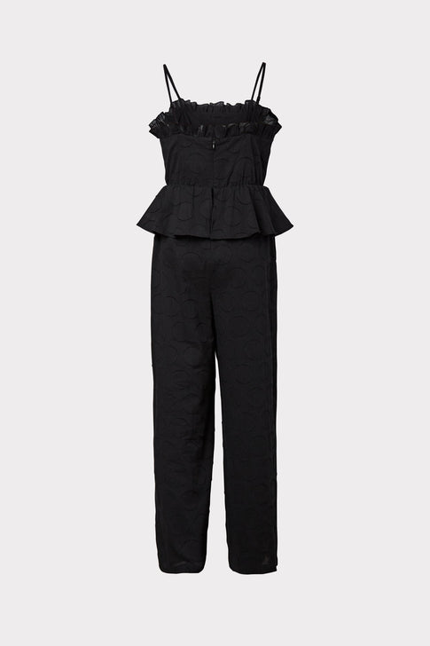 Milly Minis Paloma Graphic Dot Clipping Jumpsuit Black Image 2 of 2