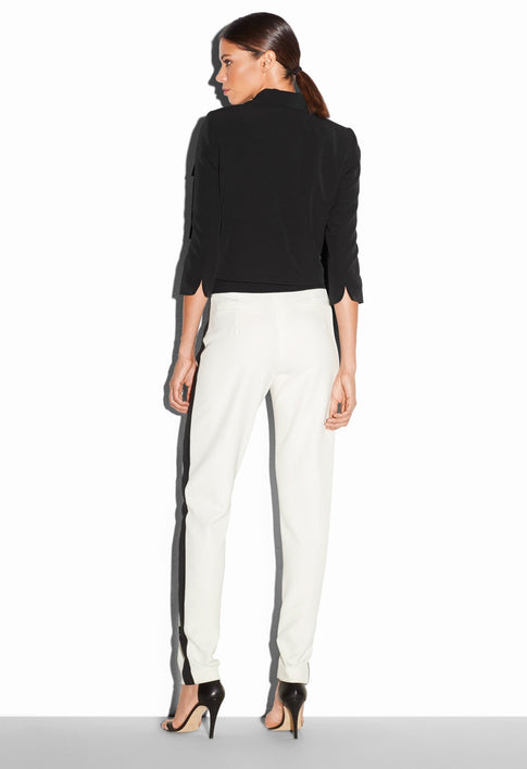 Italian Cady Stretch Cropped Jacket COBALT BLUE - NS Image 2 of 2