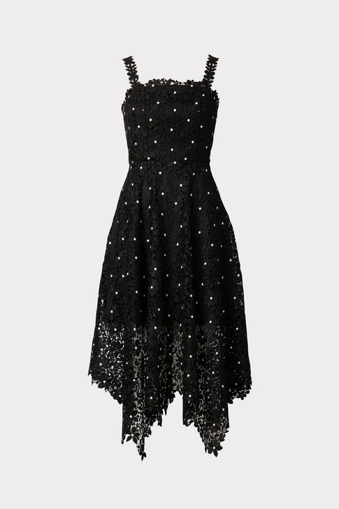 Yara Daisy Lace Dress Black Image 1 of 4