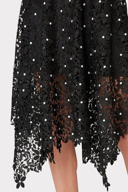 Yara Daisy Lace Dress Black Image 3 of 4