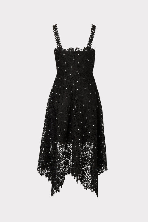 Yara Daisy Lace Dress Black Image 4 of 4