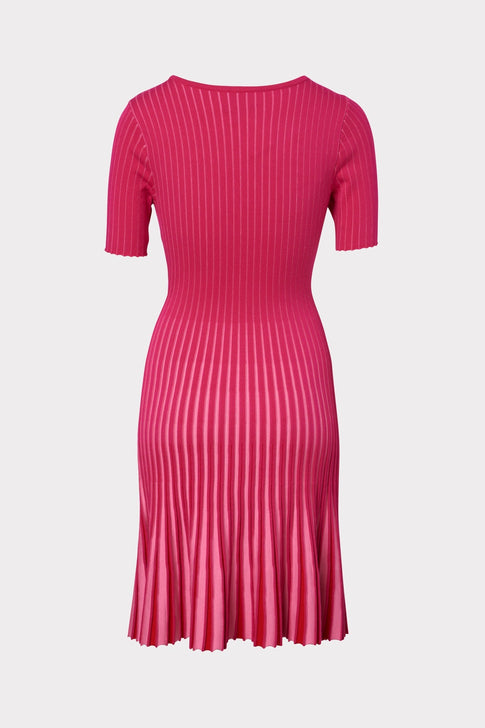 Inset Stripe Flare Godet Dress 3