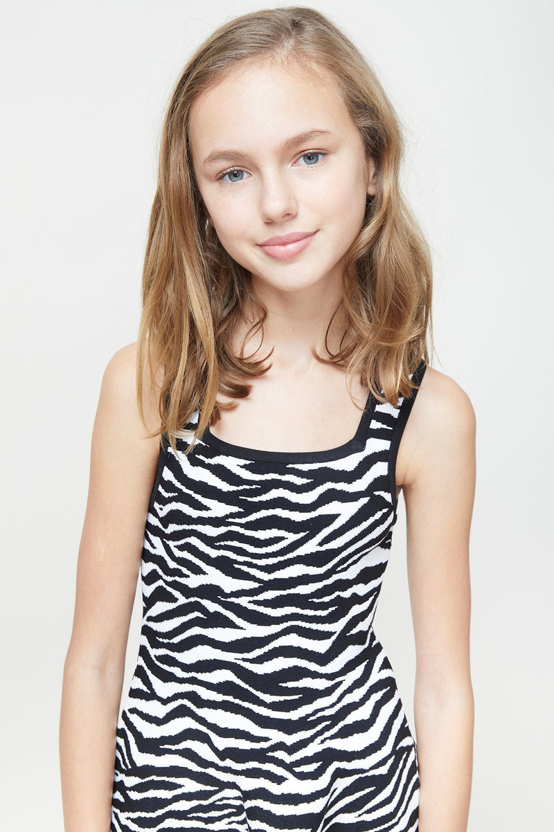 Milly Minis Abstract Zebra Fit And Flare  Dress