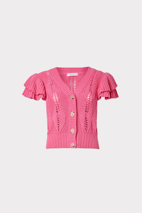 Ruffle Pointelle Cardigan 4