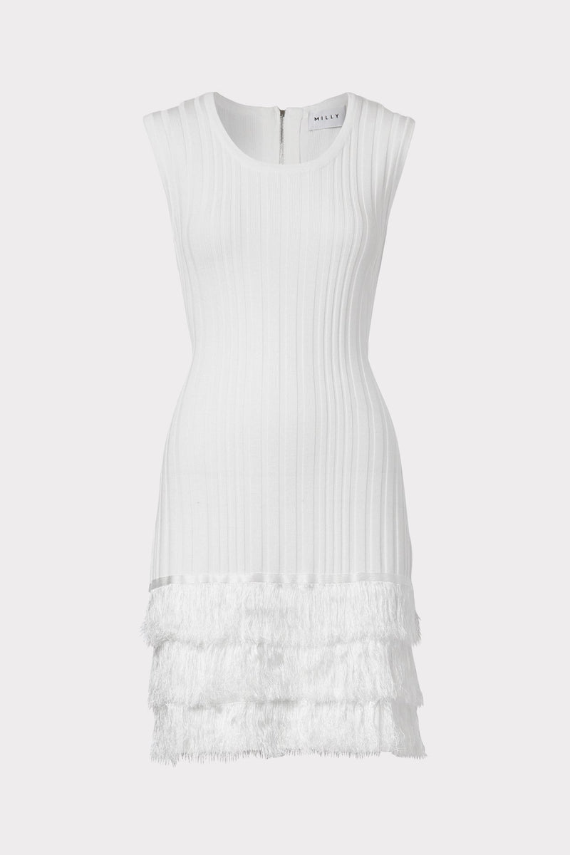 Fringe Sleeveless Fitted Dress
