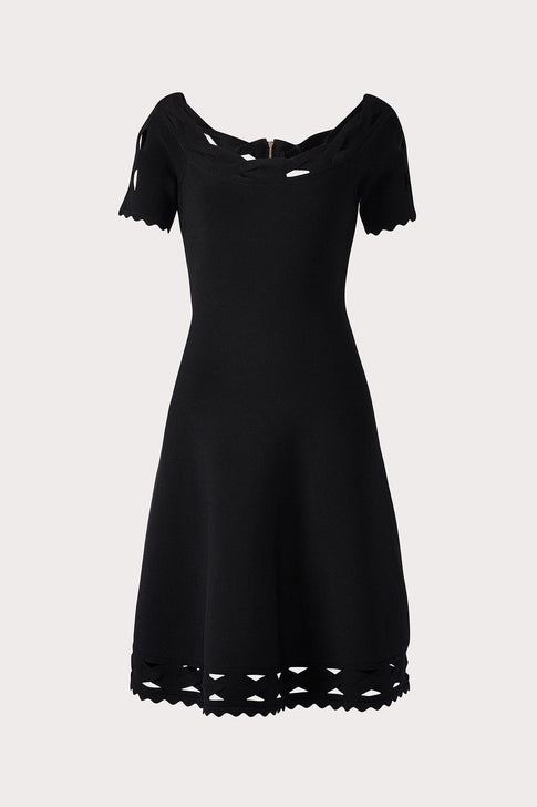 Keyhole Twist Trim Flare Dress 2