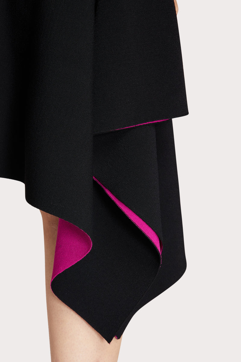 Asymetrical Hem Doubleknit Dress