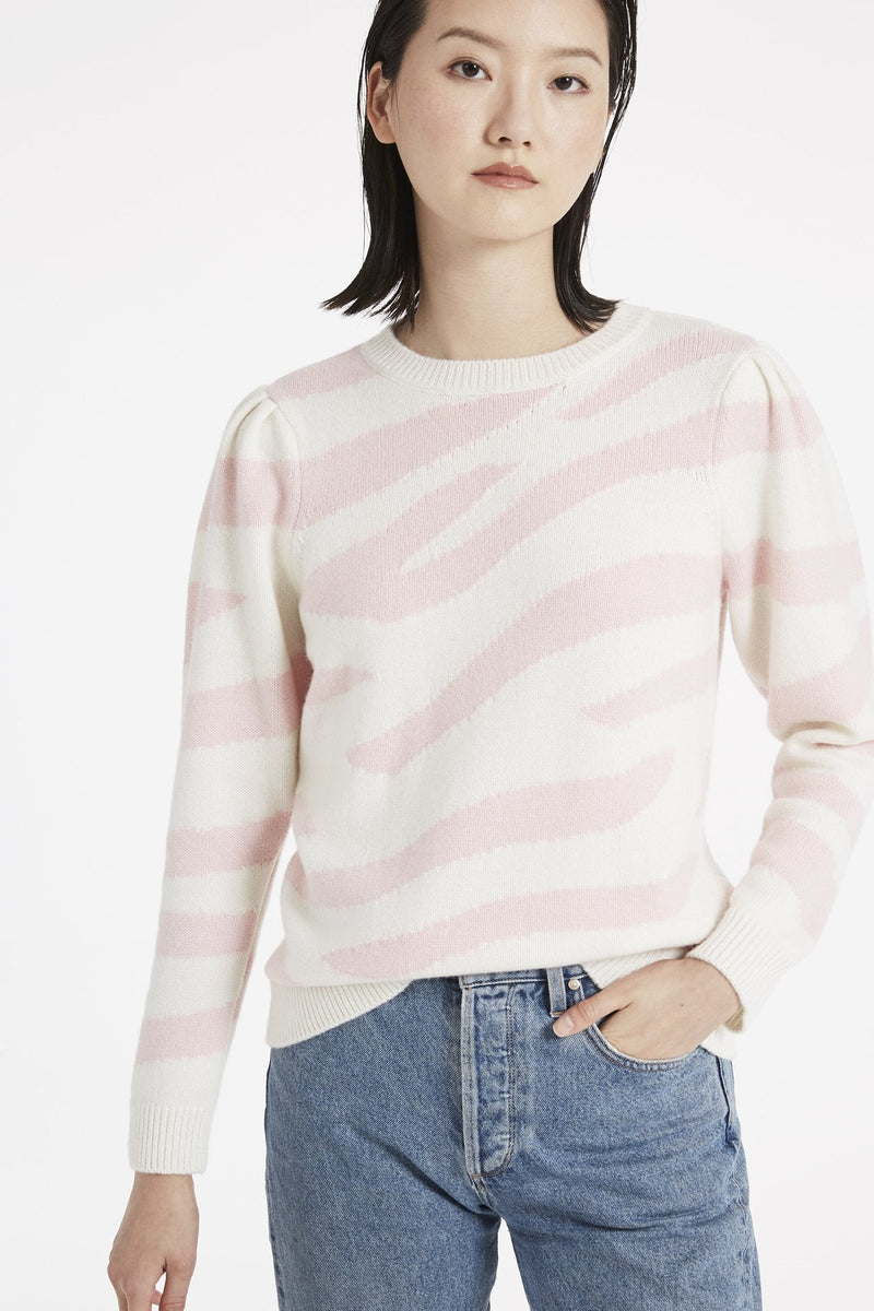 Zebra Intarsia Top