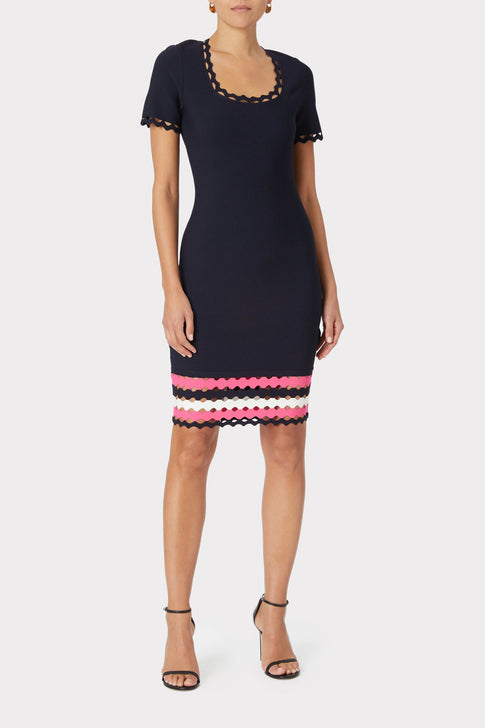 Geo Cut Out Fitted Dress 1