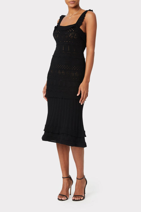 Lightweight Pointelle Midi Dress 1