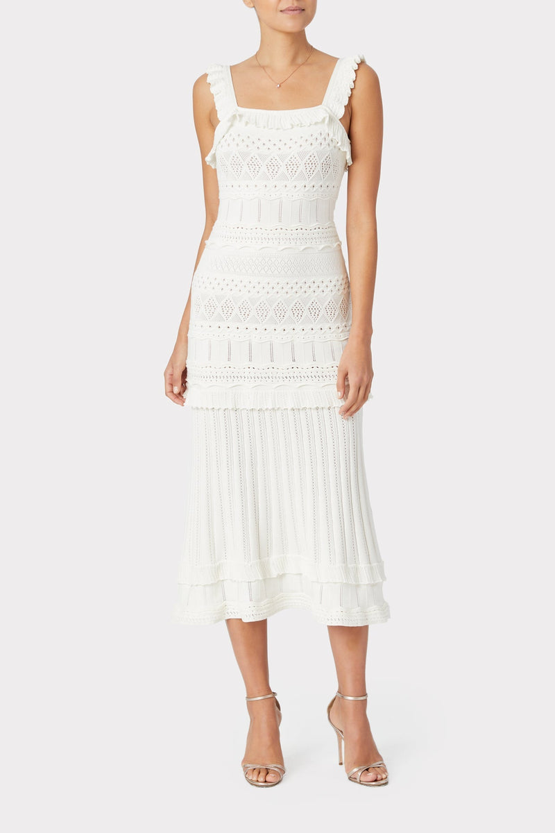 Lightweight Pointelle Midi Dress