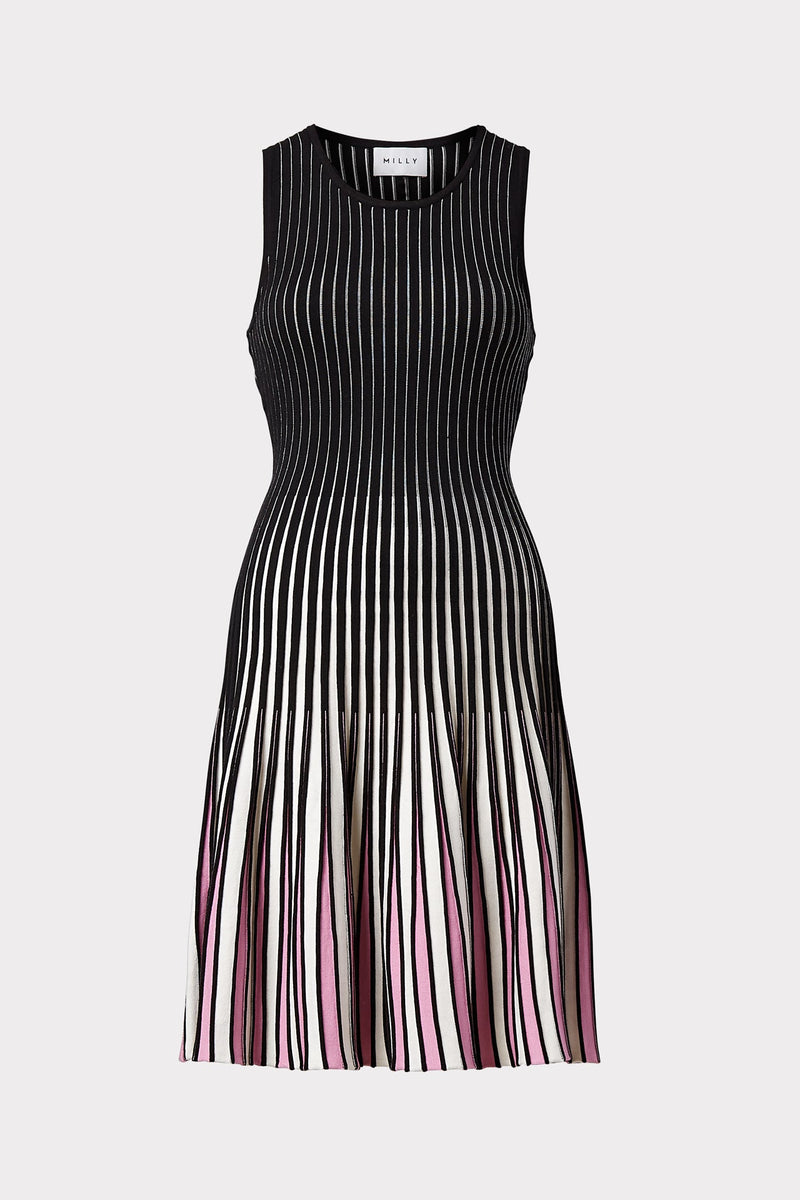 Godet Stripe Fit & Flare