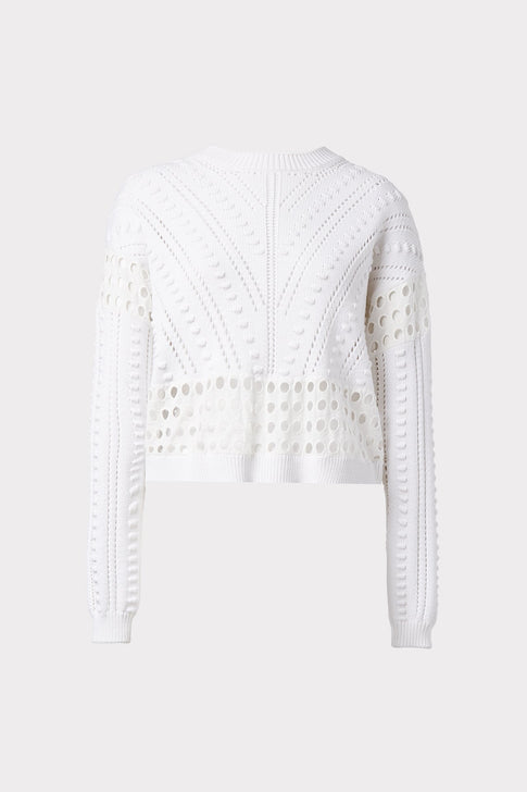 Bobble & Eyelet Sweater 0