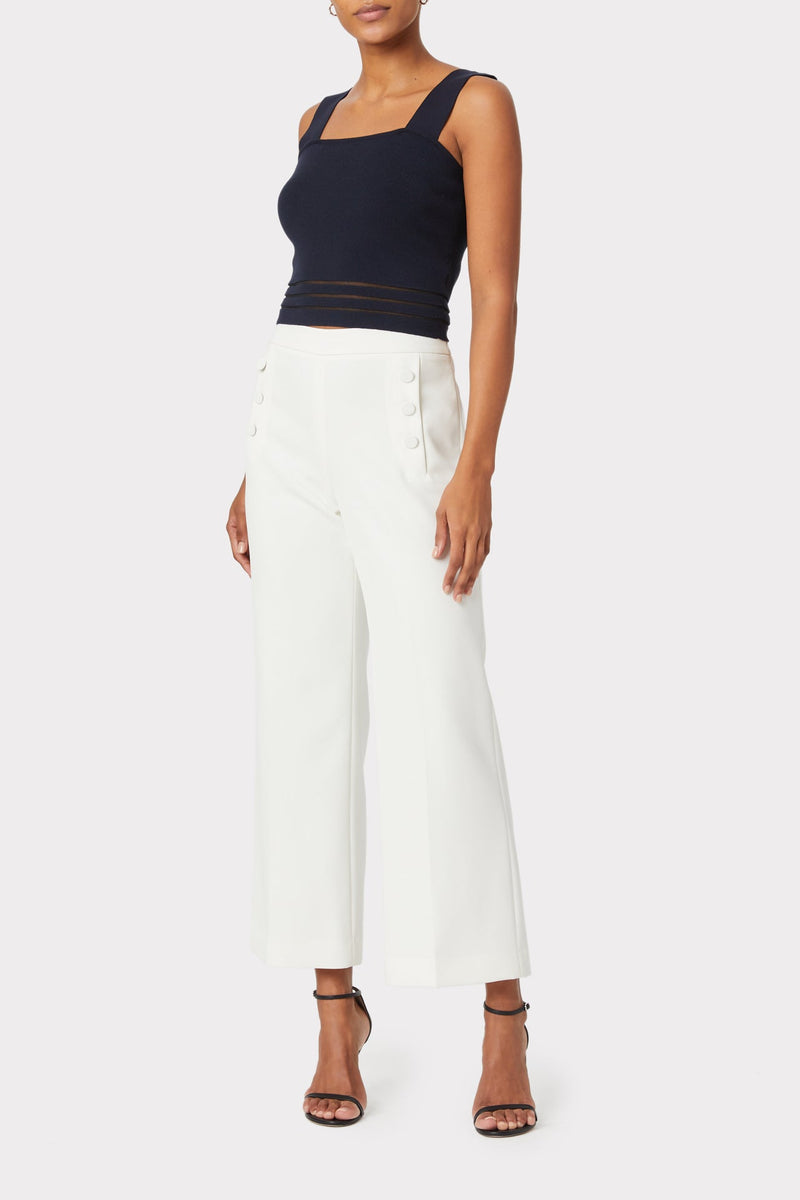 Sheer Stripe Cropped Tank