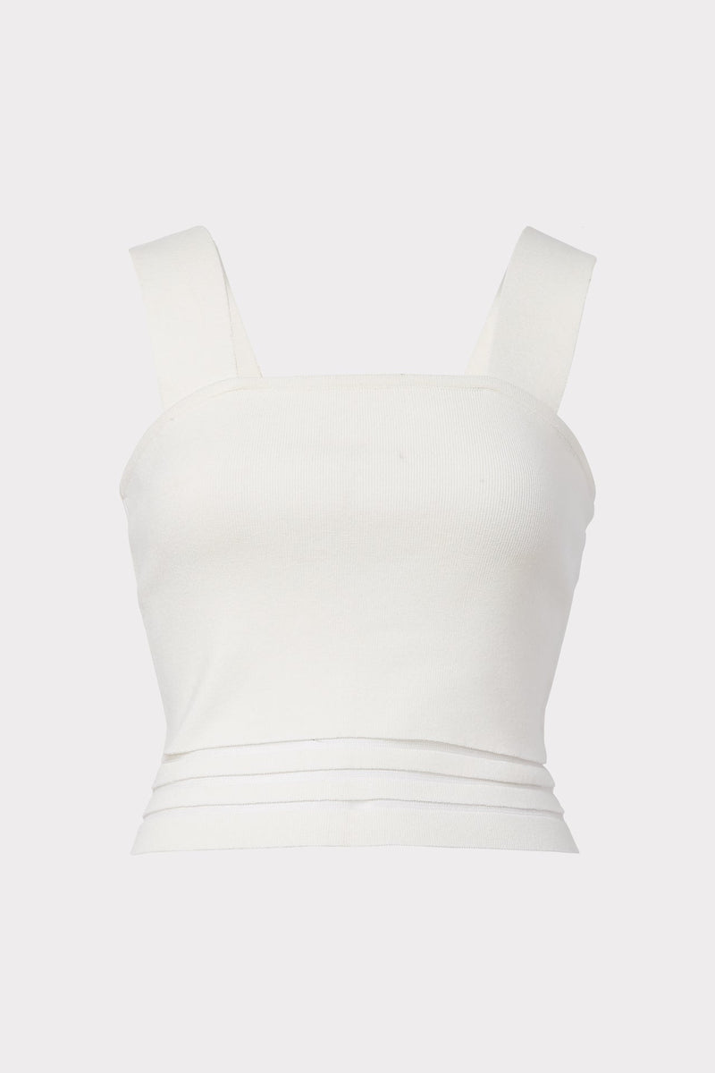 Sheer Stripe Cropped Tank