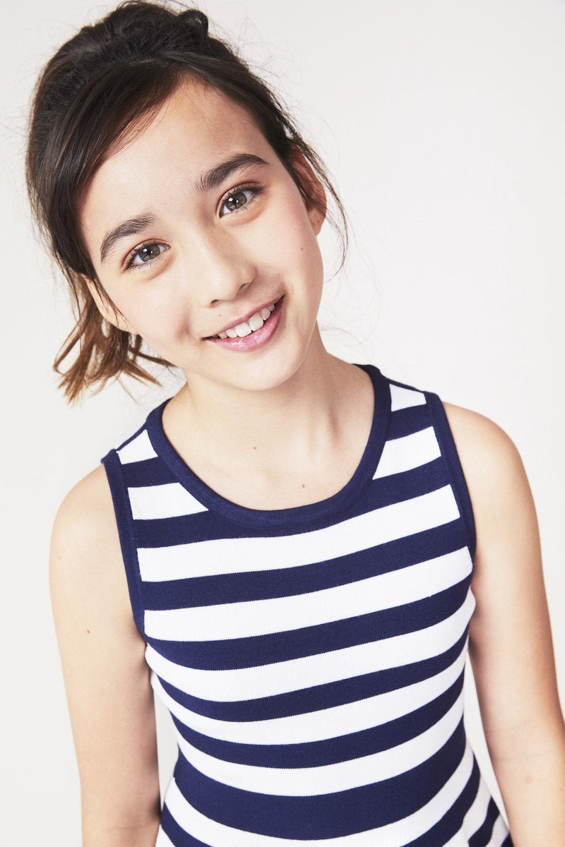 Milly Minis Striped Fit And Flare Dress