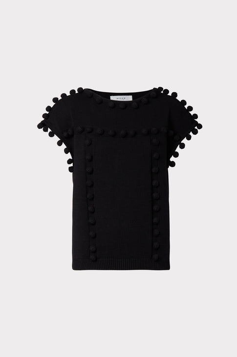 Boatneck Bobble Sweater Black Image 1 of 4