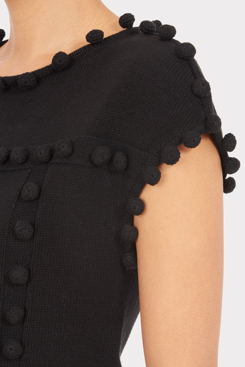 Boatneck Bobble Sweater Black Image 3 of 4