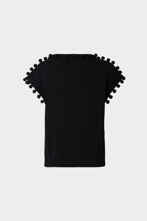 Boatneck Bobble Sweater Black Image 4 of 4