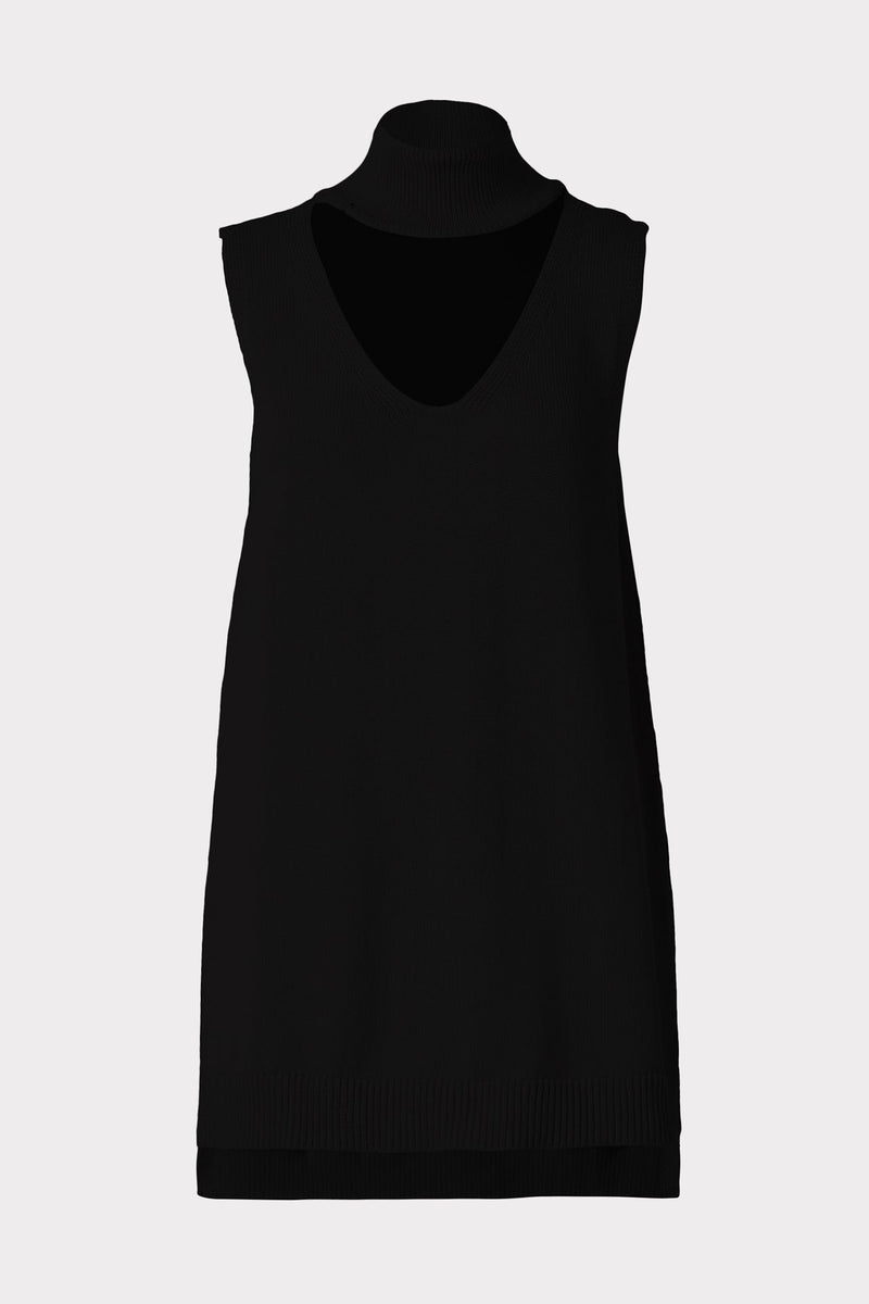 Cutout Mock Neck Tunic