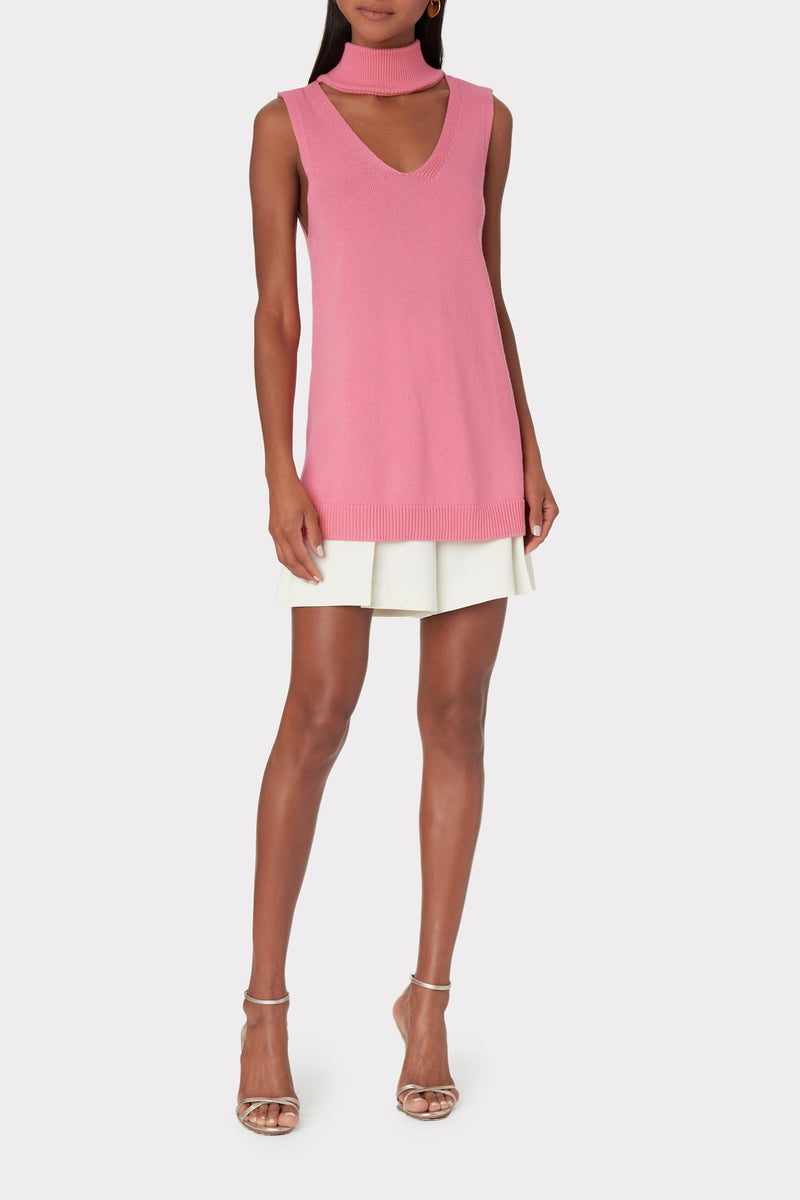 Cutout Mock Neck Tunic