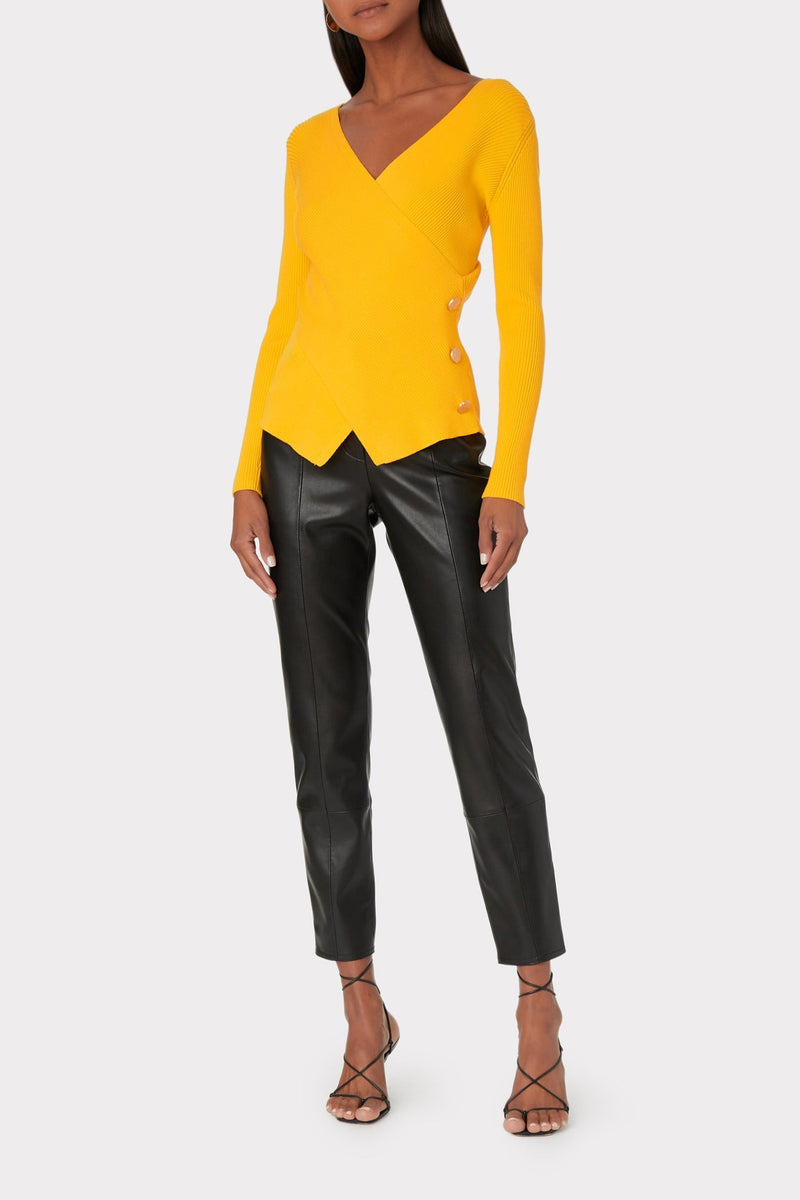 Cross Front Long Sleeve Sweater