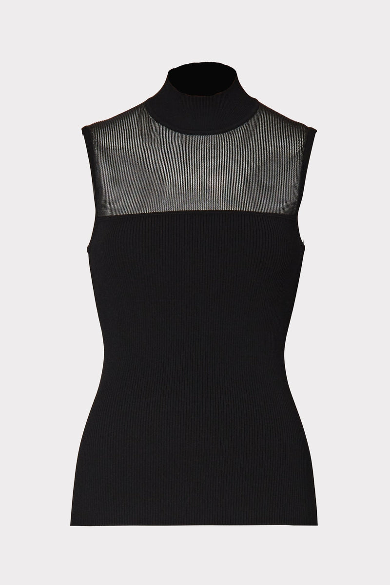 Sheer Yoke Shell Top