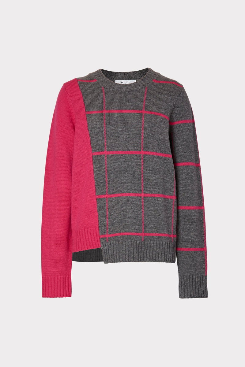 Intarsia Windowpane Sweater