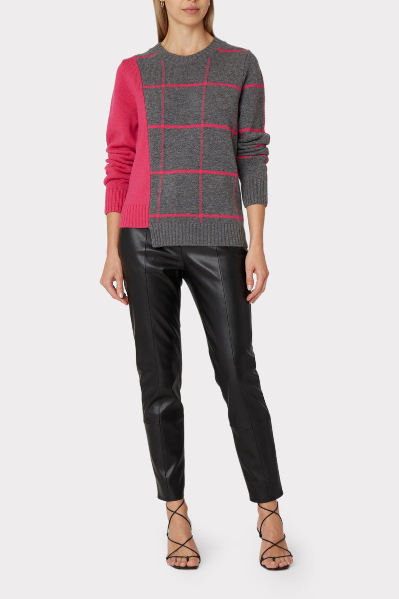 Intarsia Windowpane Sweater