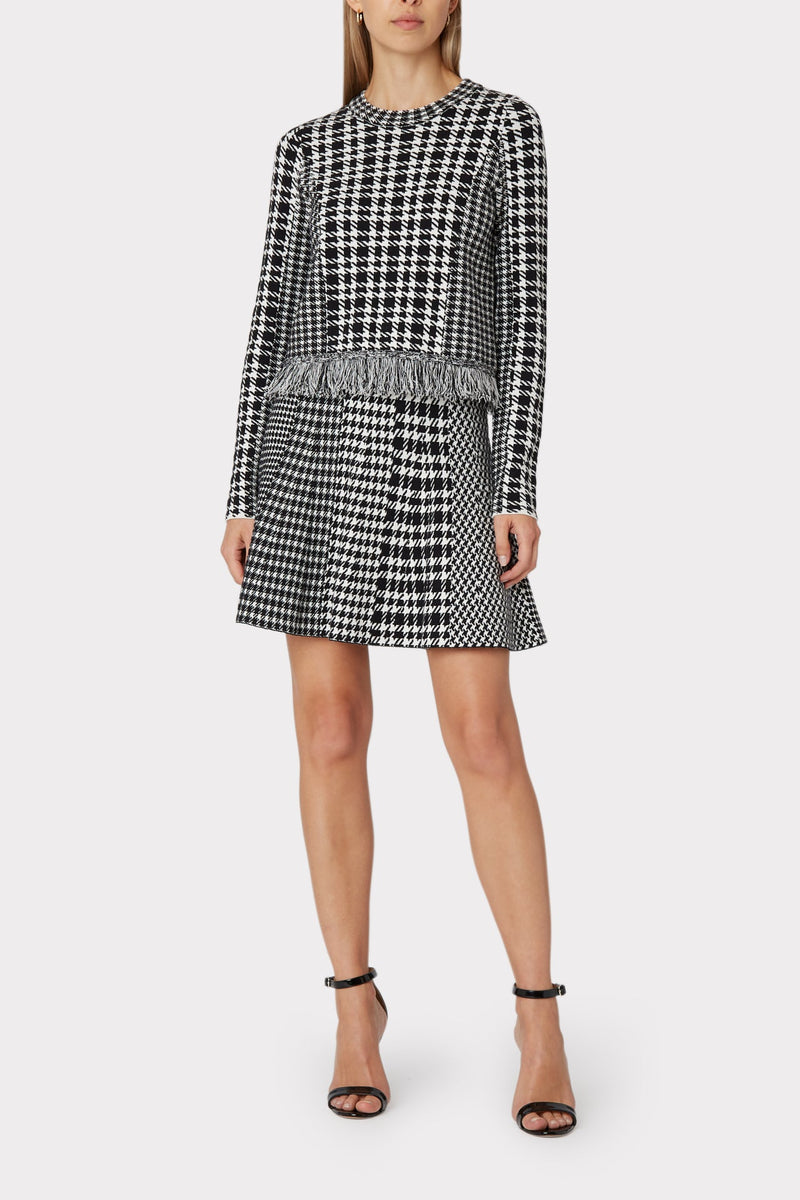 Check Mix Fit And Flare Skirt