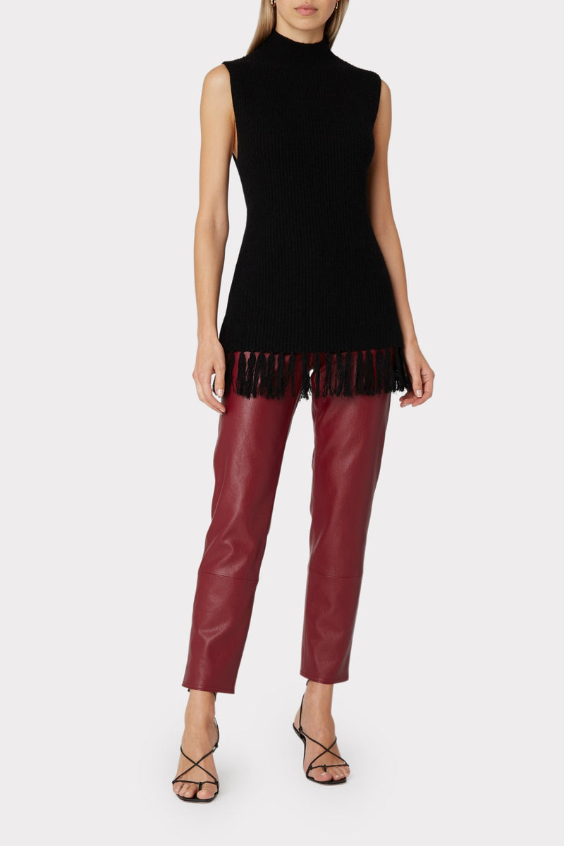 Fringe Mock Neck Shell