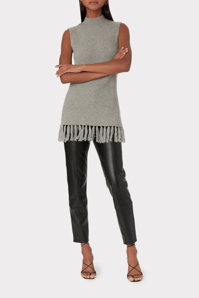 Fringe Mock Neck Shell