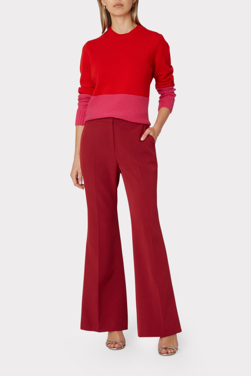 Colorblock Crew Neck Sweater