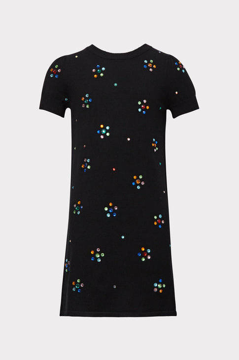 Milly Minis Beaded Sweater Dress BLACK Image 1 of 2