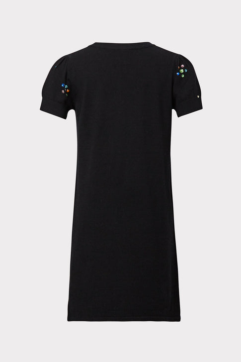 Milly Minis Beaded Sweater Dress BLACK Image 2 of 2