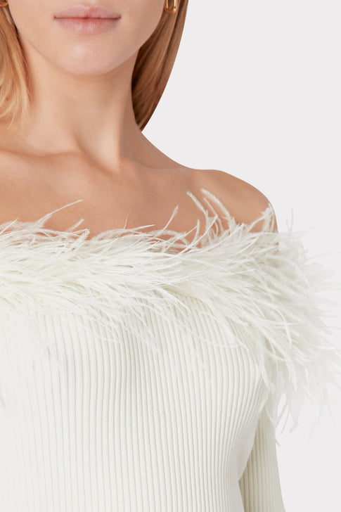 Feather Off The Shoulder Top 2